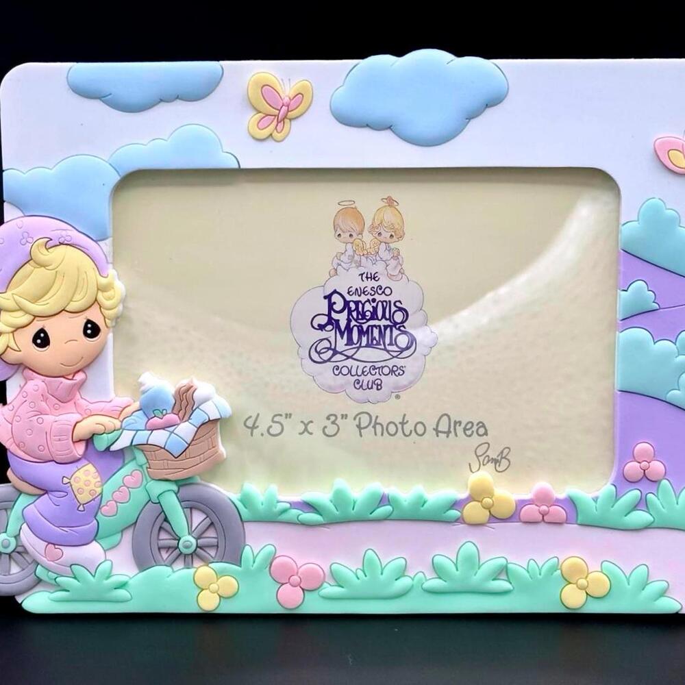 Precious Moments Vintage Collectors Club Photo Frame - Bicycle Ride Delight New